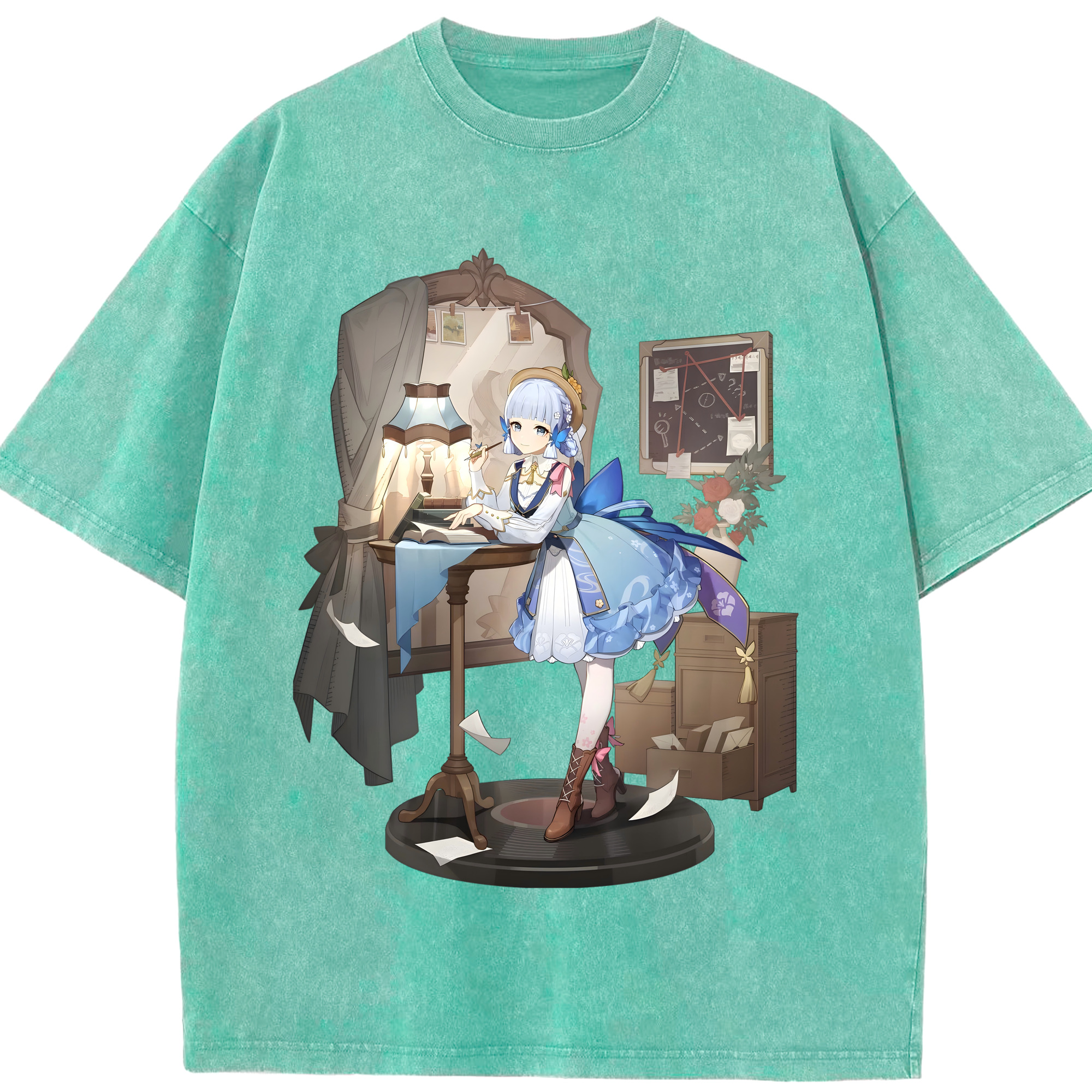 げんし神 神里綾華 神宮寺レン genshin Kamimiya Ren 綿100% ヴィンテージ風 半袖Tシャツ（フロントプリント）